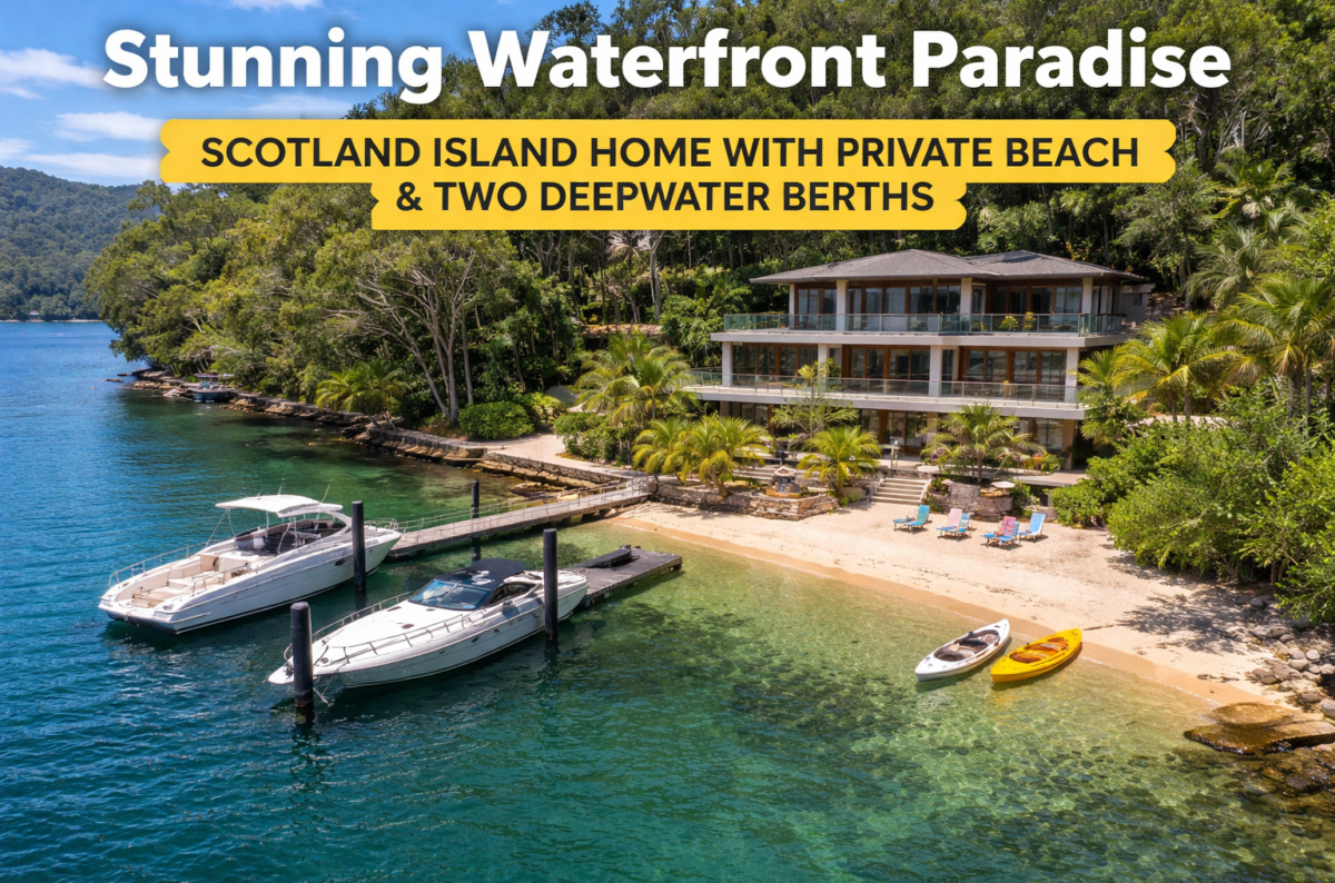 Scotland Island Home Offers Private Beach